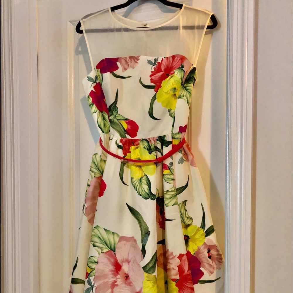 Ted Baker Flower Print Dress Size 3